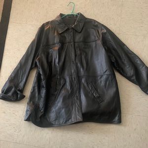 Black 100% leather jacket